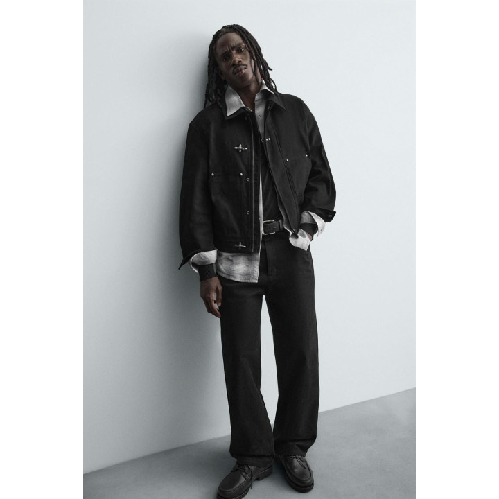 КУРТКА СВОБОДНОГО КРОЯ С НАВЕСНЫМИ ПЕТЛЯМИ