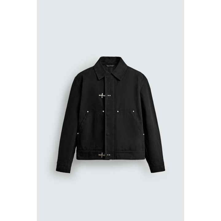 КУРТКА СВОБОДНОГО КРОЯ С НАВЕСНЫМИ ПЕТЛЯМИ