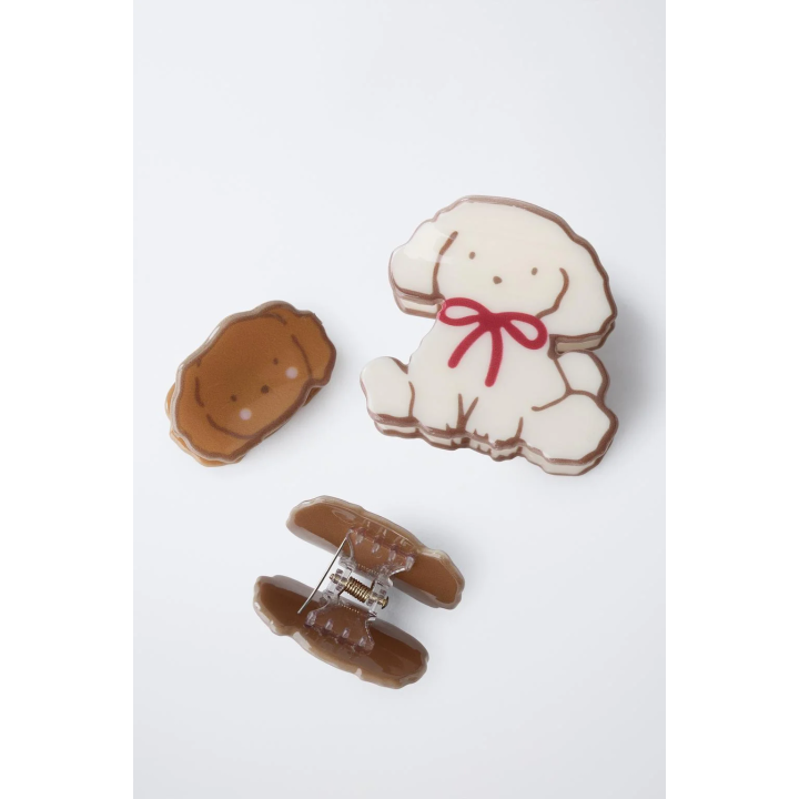 НАБОР ИЗ 3 ЗАКОЛОК ДЛЯ ВОЛОС «СОБАЧКИ»