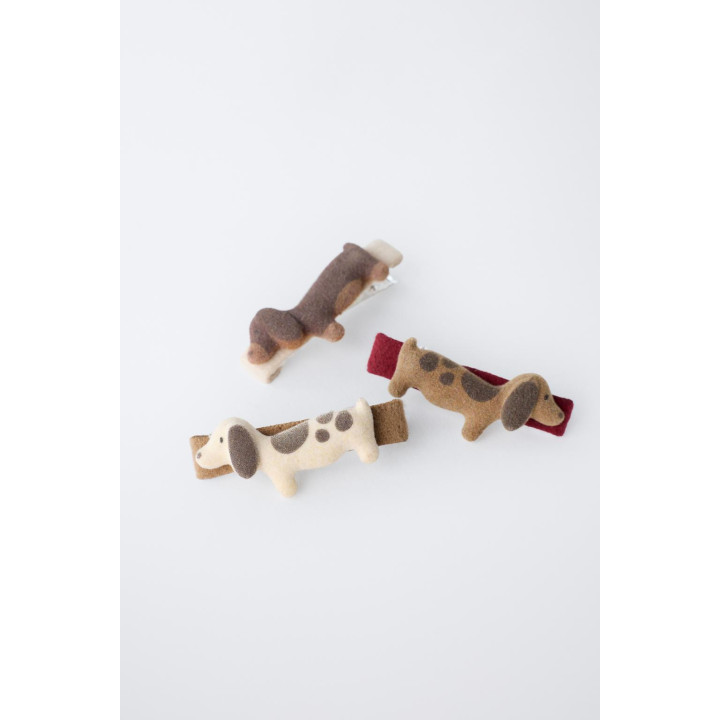 НАБОР ИЗ 3 ЗАКОЛОК ДЛЯ ВОЛОС «СОБАКИ»