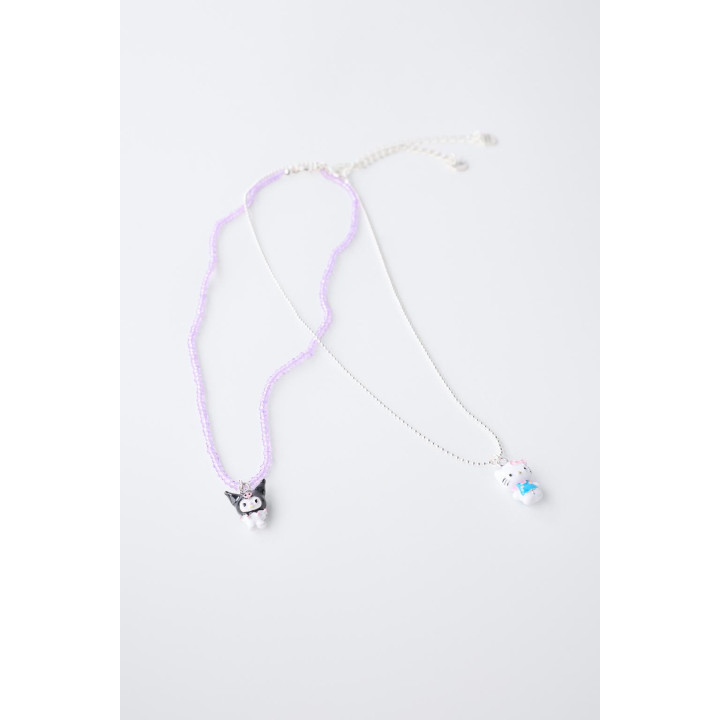 НАБОР ИЗ ДВУХ ОЖЕРЕЛИЙ С БУСИНАМИ HELLO KITTY И KUROMI © SANRIO