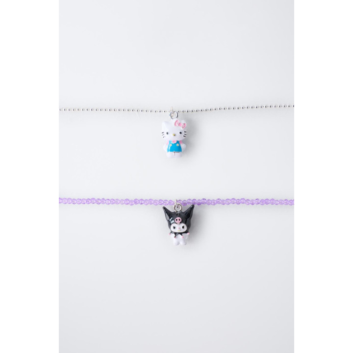 НАБОР ИЗ ДВУХ ОЖЕРЕЛИЙ С БУСИНАМИ HELLO KITTY И KUROMI © SANRIO