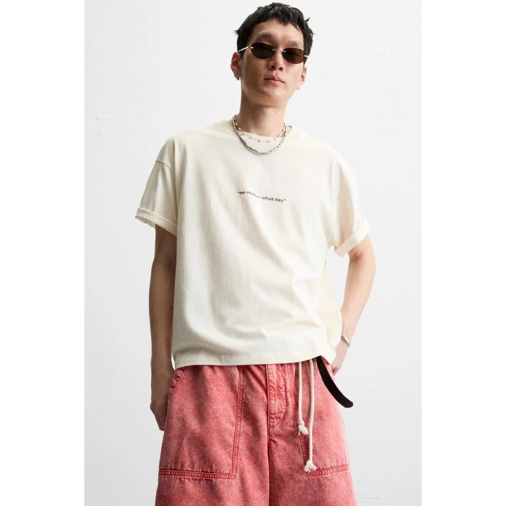 ФУТБОЛКА С ПРИНТАМИ С ЭФФЕКТОМ ОМБРЕ