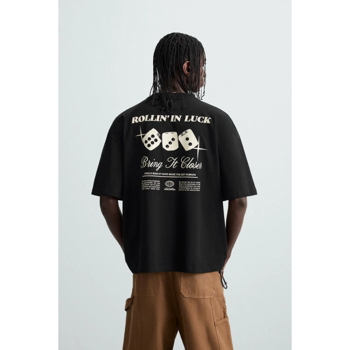 ФУТБОЛКА С ПРИНТОМ В ВИДЕ КУБИКОВ