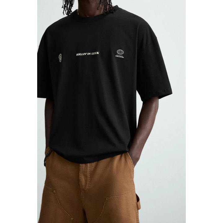 ФУТБОЛКА С ПРИНТОМ В ВИДЕ КУБИКОВ