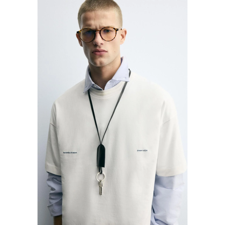 ФУТБОЛКА С КОМБИНИРОВАННЫМ ПРИНТОМ