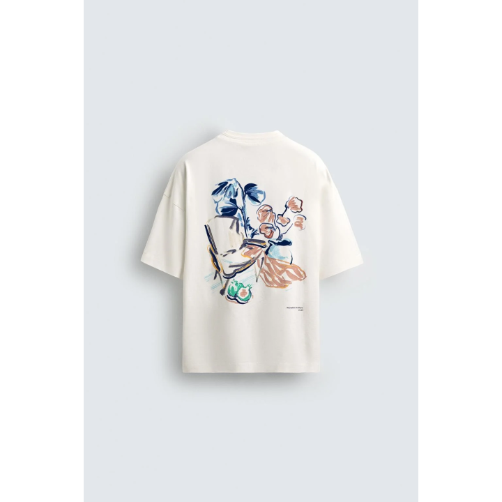 ФУТБОЛКА С КОМБИНИРОВАННЫМ ПРИНТОМ