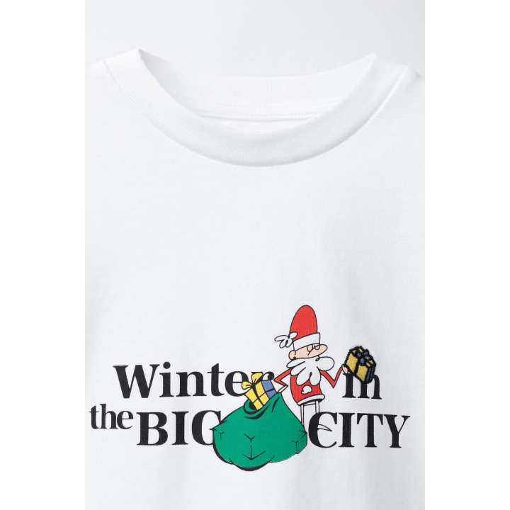 ФУТБОЛКА С ПРИНТОМ «САНТА-КЛАУС»