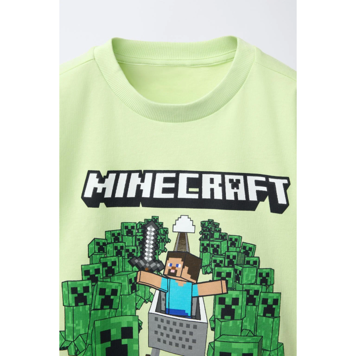 Пижама с футболкой и бермудами 6-14 лет minecraft © mojang ab.