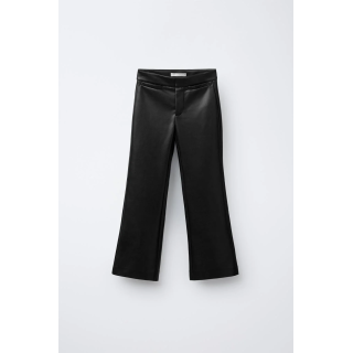 БРЮКИ-КЛЕШ С ЭФФЕКТОМ КОЖИ