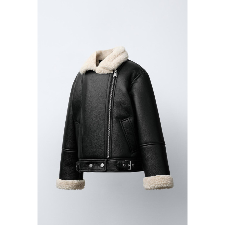 КУРТКА-ДУБЛЕНКА В БАЙКЕРСКОМ СТИЛЕ