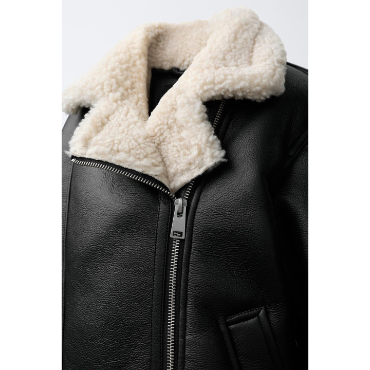 КУРТКА-ДУБЛЕНКА В БАЙКЕРСКОМ СТИЛЕ