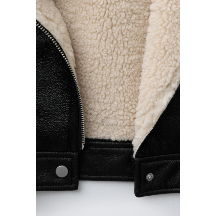 КУРТКА-ДУБЛЕНКА В БАЙКЕРСКОМ СТИЛЕ