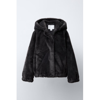 КУРТКА С КАПЮШОНОМ И ОТДЕЛКОЙ ПОД МЕХ