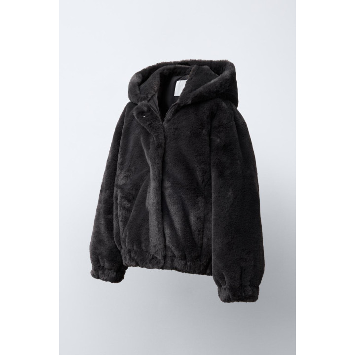 КУРТКА С КАПЮШОНОМ И ОТДЕЛКОЙ ПОД МЕХ