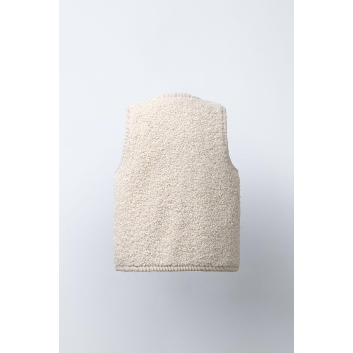 ЖИЛЕТ ИЗ ВЕЛЬВЕТА И ИСКУССТВЕННОЙ ОВЧИНЫ