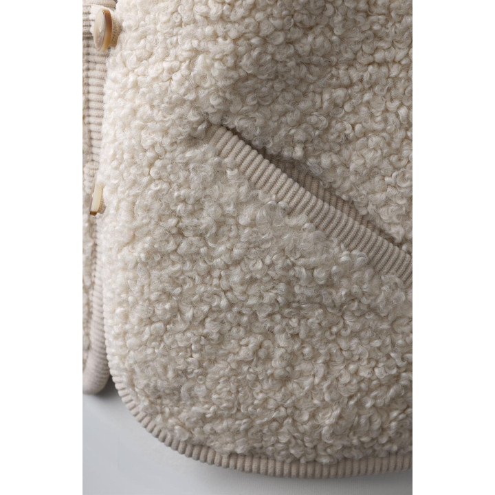 ЖИЛЕТ ИЗ ВЕЛЬВЕТА И ИСКУССТВЕННОЙ ОВЧИНЫ