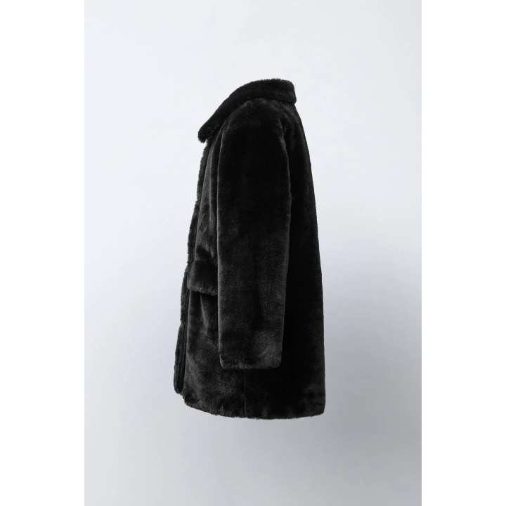 ДЛИННОЕ ПАЛЬТО ИЗ ИСКУССТВЕННОГО МЕХА