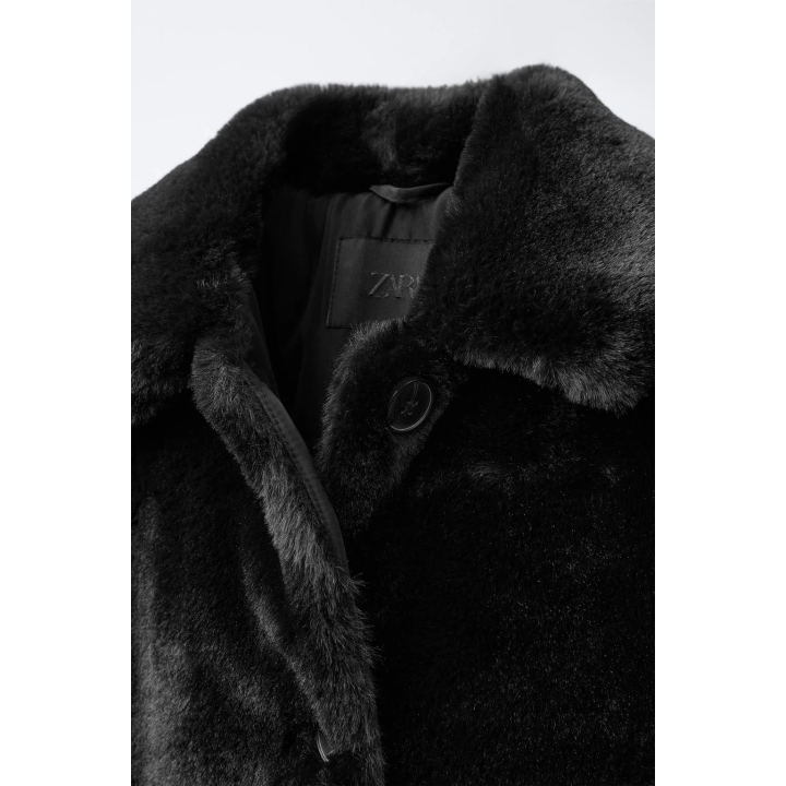 ДЛИННОЕ ПАЛЬТО ИЗ ИСКУССТВЕННОГО МЕХА