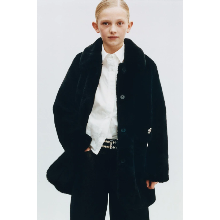 ДЛИННОЕ ПАЛЬТО ИЗ ИСКУССТВЕННОГО МЕХА