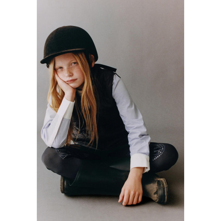 СТЕГАНЫЙ ЖИЛЕТ ДЛЯ ВЕРХОВОЙ ЕЗДЫ С КОМБИНИРОВАННЫМИ ДЕТАЛЯМИ