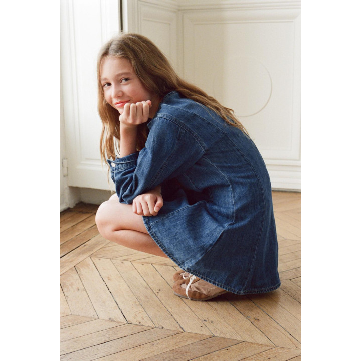 ДЖИНСОВОЕ ПЛАТЬЕ С РАЗРЕЗАМИ