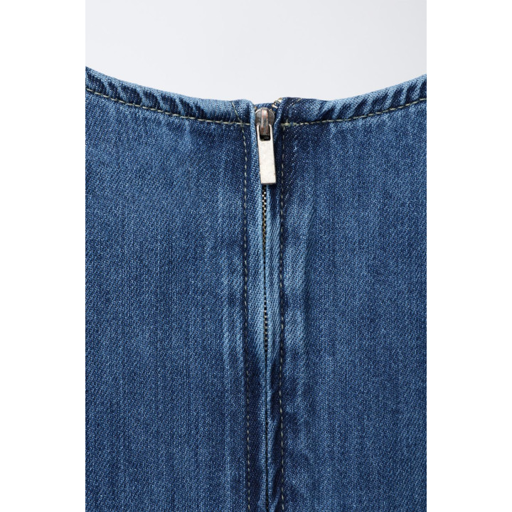 ДЖИНСОВОЕ ПЛАТЬЕ С РАЗРЕЗАМИ