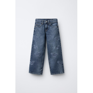 ДЖИНСЫ WIDE LEG С БАБОЧКАМИ