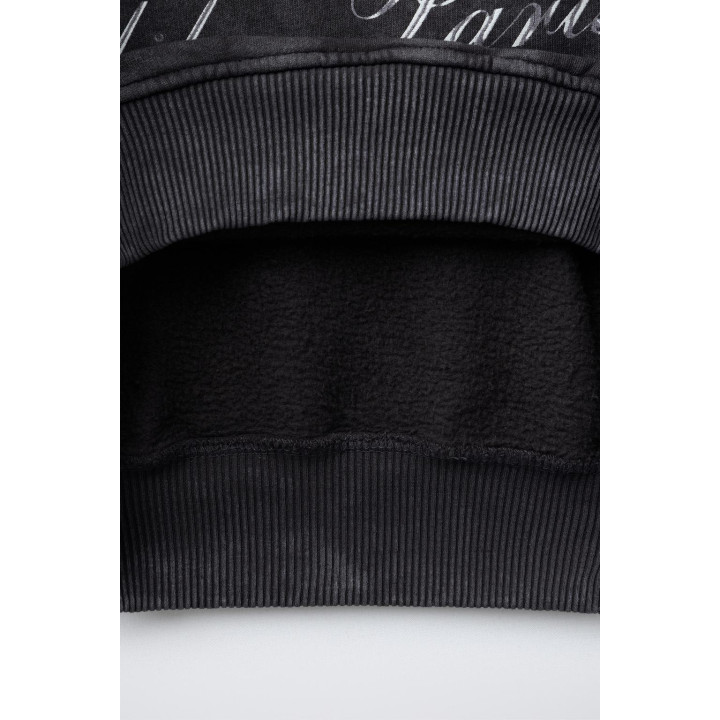 Худи с выцветшим принтом слогана