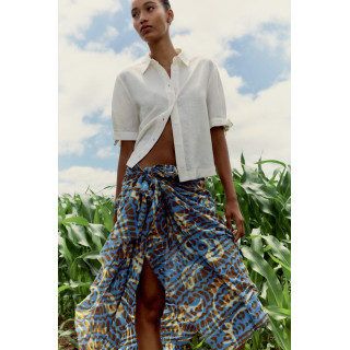 ХЛОПКОВЫЙ ШАРФ С ПРИНТОМ