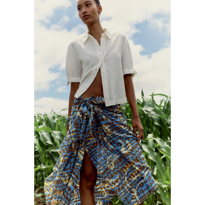 ХЛОПКОВЫЙ ШАРФ С ПРИНТОМ