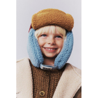 Многоцветная опушка из искусственного меха на голову