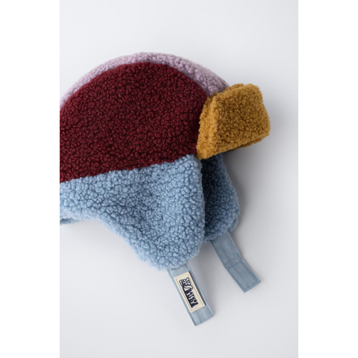 Многоцветная опушка из искусственного меха на голову