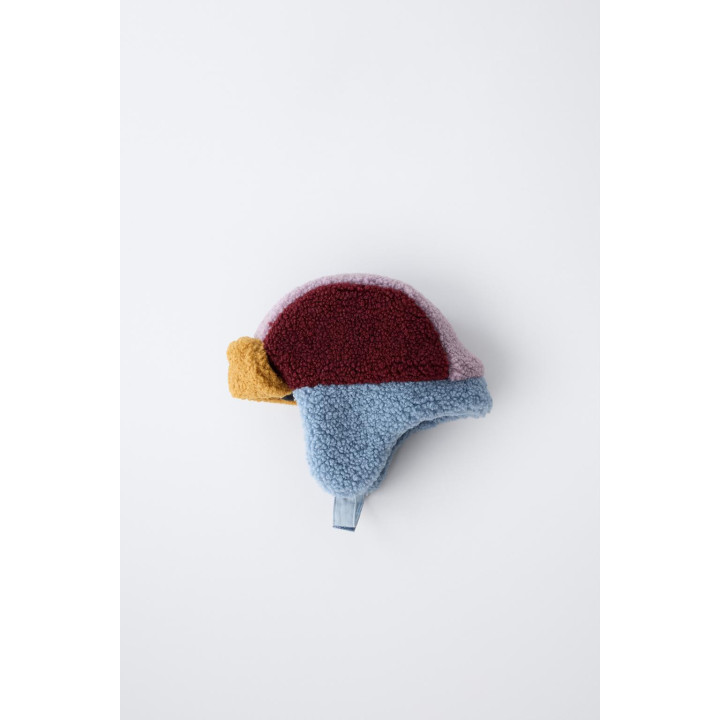 Многоцветная опушка из искусственного меха на голову