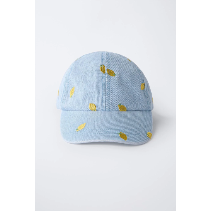 ДЖИНСОВАЯ КЕПКА С ВЫШИВКОЙ «ЛИМОНЫ»