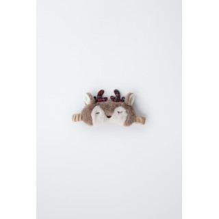 Маска для сна с искусственным мехом оленя