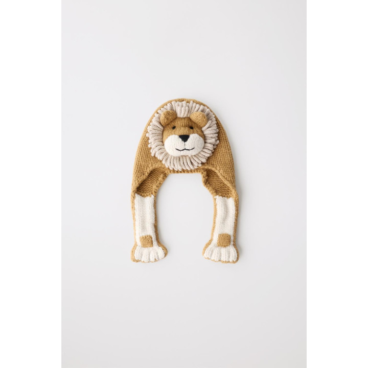 Шапка с львом из 100% шерсти, лимитированная коллекция