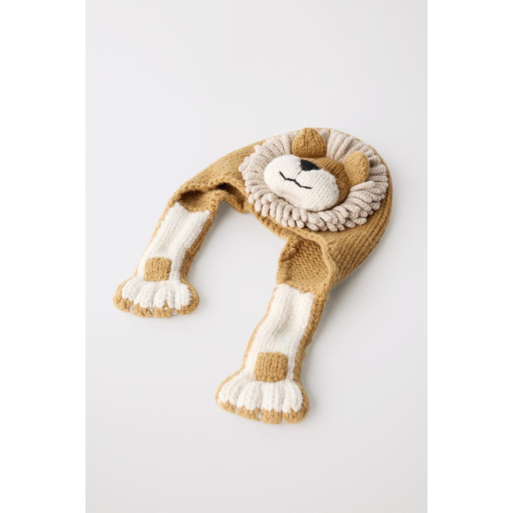 Шапка с львом из 100% шерсти, лимитированная коллекция