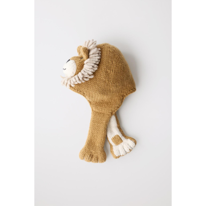 Шапка с львом из 100% шерсти, лимитированная коллекция