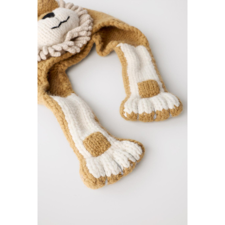 Шапка с львом из 100% шерсти, лимитированная коллекция