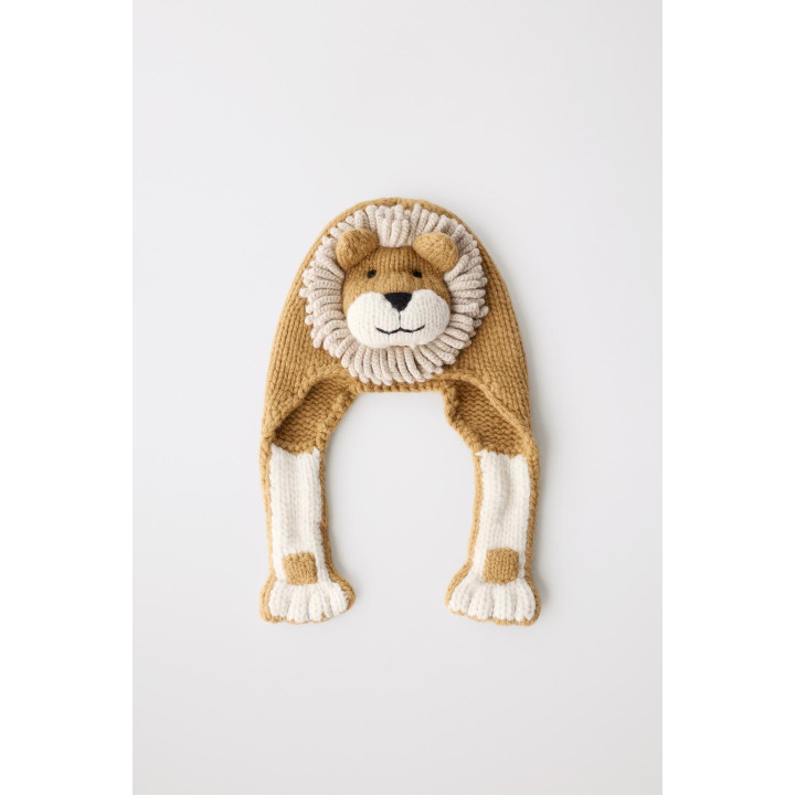 Шапка с львом из 100% шерсти, лимитированная коллекция