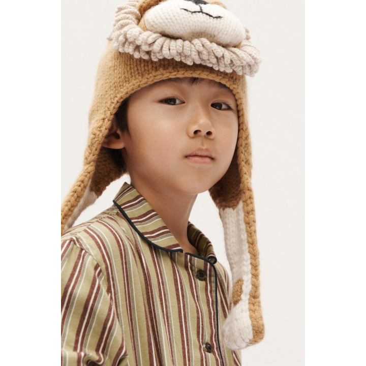 Шапка с львом из 100% шерсти, лимитированная коллекция