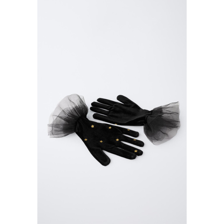 БАРХАТНЫЕ ПЕРЧАТКИ ДЛЯ КОСТЮМА ВЕДЬМЫ