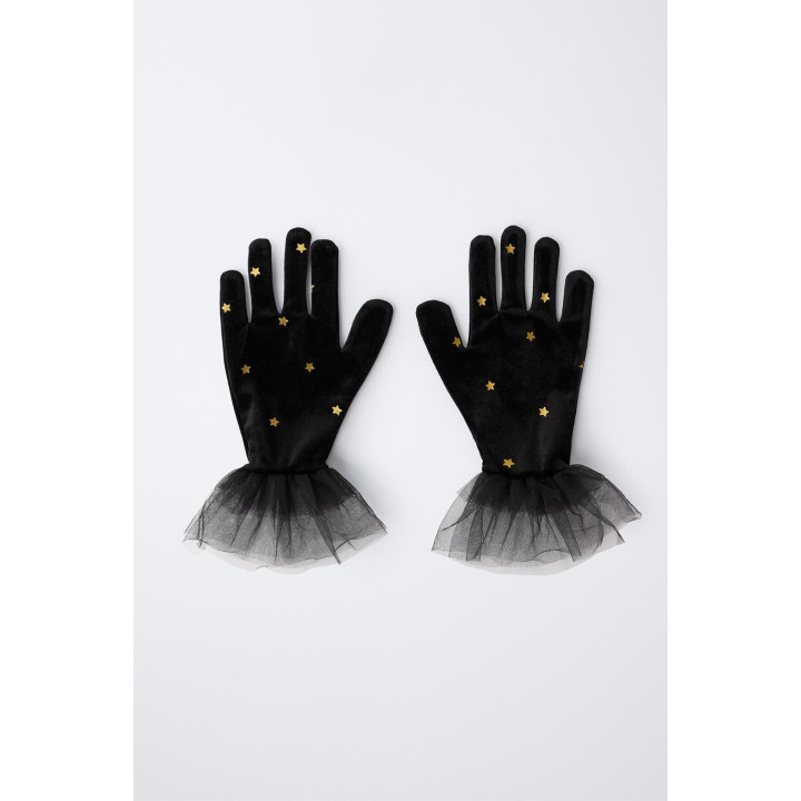 БАРХАТНЫЕ ПЕРЧАТКИ ДЛЯ КОСТЮМА ВЕДЬМЫ