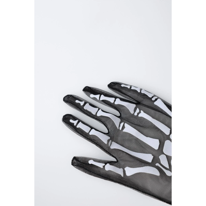 ТЮЛЕВЫЕ ПЕРЧАТКИ ДЛЯ КОСТЮМА СКЕЛЕТА