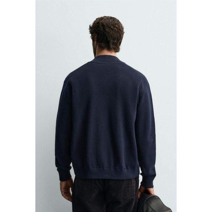 Кардиган из хлопково-вязаного плотного полотна