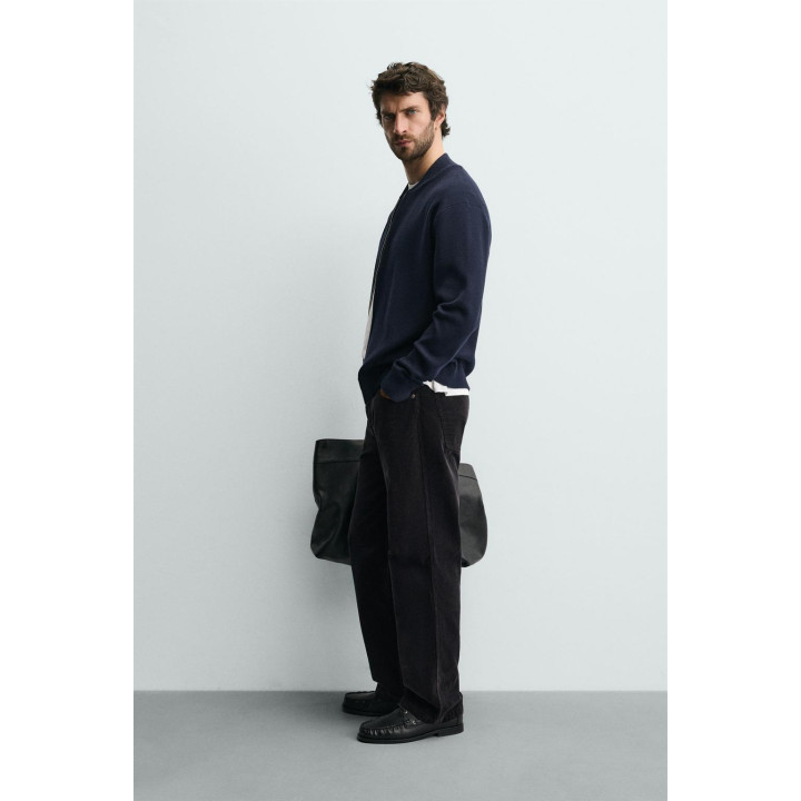 Кардиган из хлопково-вязаного плотного полотна