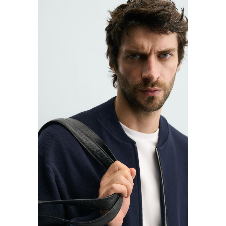 Кардиган из хлопково-вязаного плотного полотна