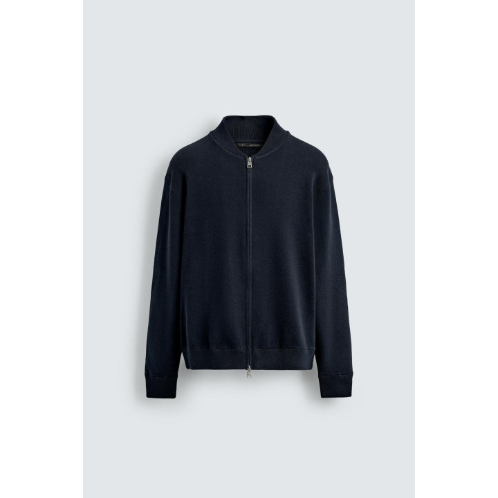 Кардиган из хлопково-вязаного плотного полотна