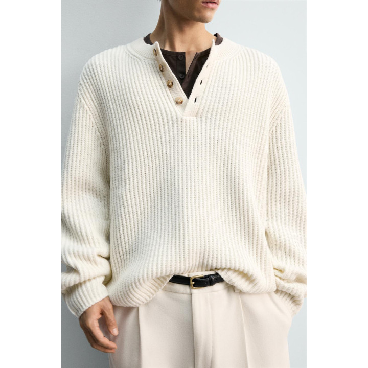 СВИТЕР С ВОРОТНИКОМ «ХЕНЛИ»